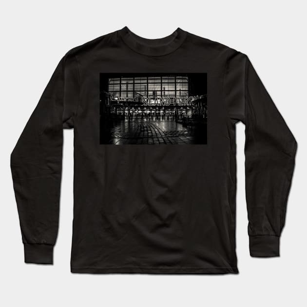 Staten Island Ferry Sign Long Sleeve T-Shirt by ShootFirstNYC